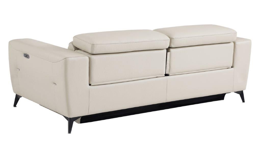 GUF 989 Power Reclining Sofa - Beige, Genuine Italian Leather