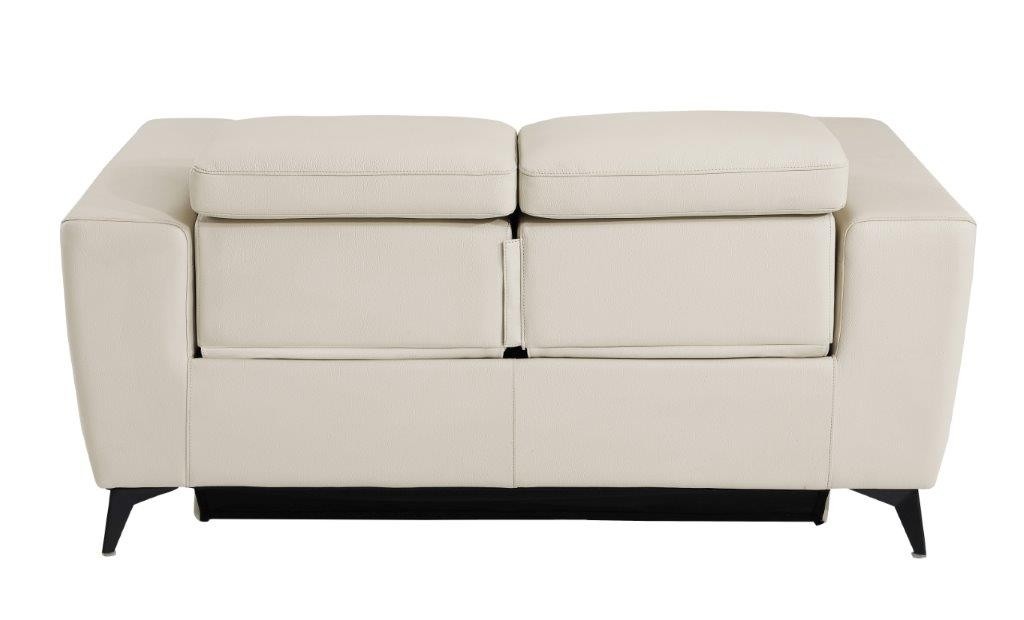 GUF 989 Power Reclining Loveseat - Beige, Leather