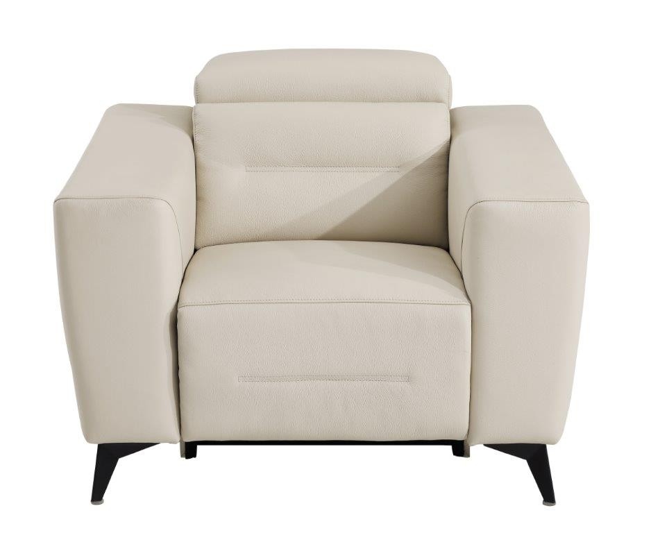 GUF 989 Reclining Chair - Beige, Genuine Italian Leather