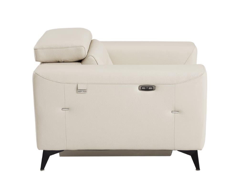 GUF 989 Power Reclining Loveseat - Beige, Leather