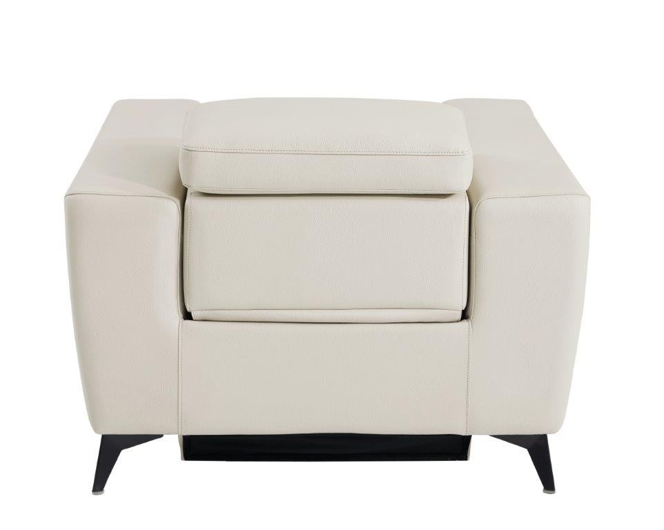 GUF 989 Reclining Chair - Beige, Genuine Italian Leather