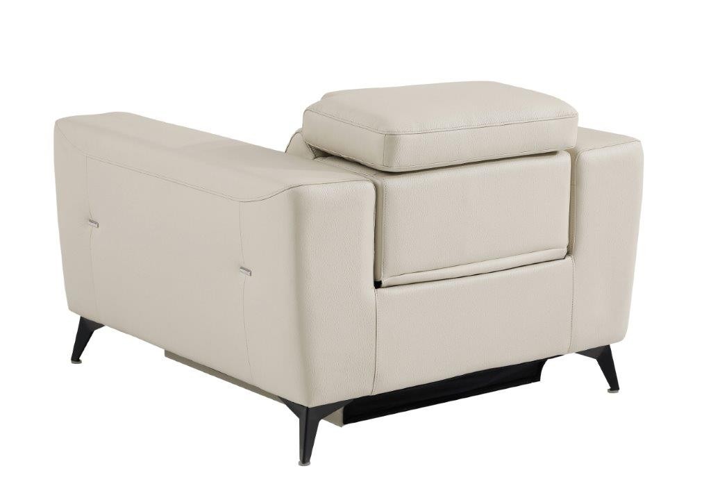 GUF 989 Reclining Chair - Beige, Genuine Italian Leather