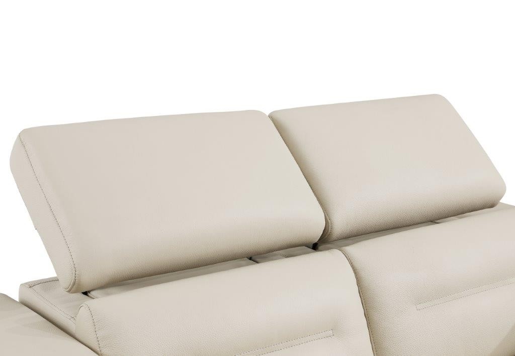 GUF 989 Power Reclining Sofa - Beige, Genuine Italian Leather