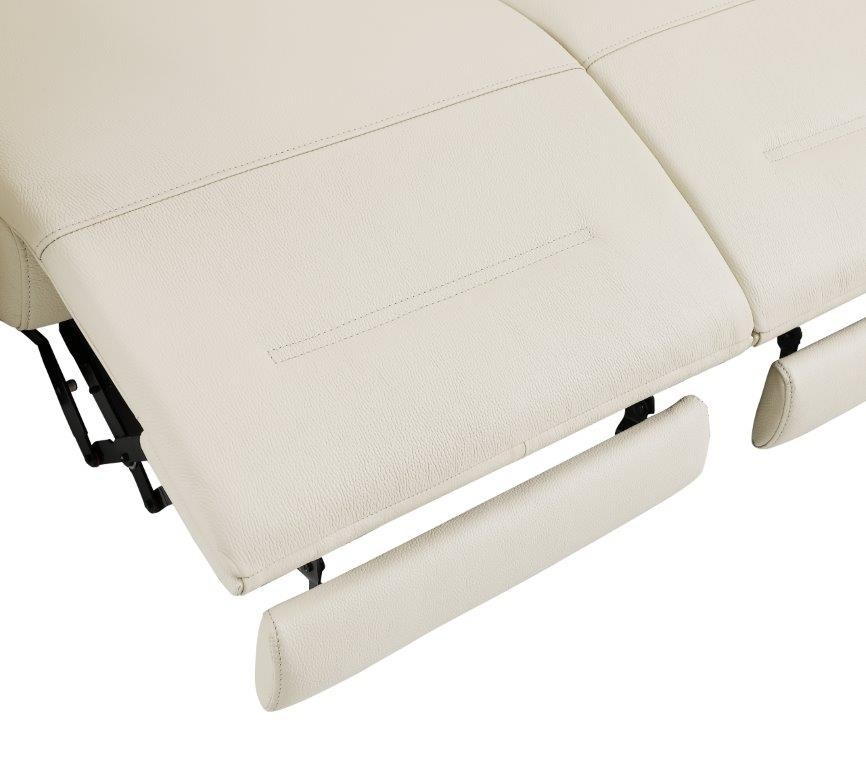 GUF 989 Power Reclining Sofa - Beige, Genuine Italian Leather