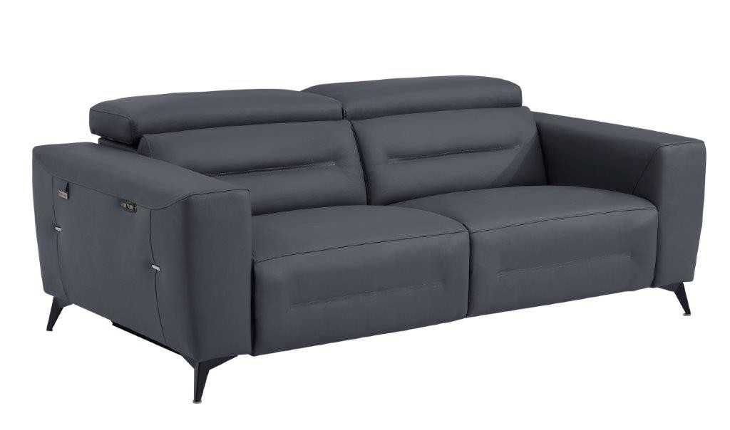 GUF 989 Power Reclining Sofa Set - Dark Gray, Leather