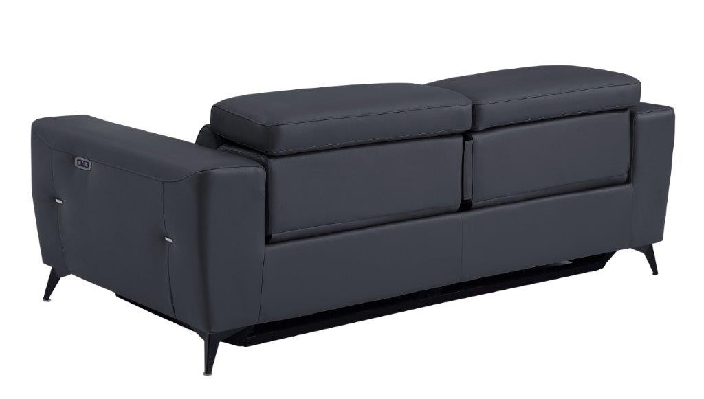 GUF 989 Power Reclining Sofa Set - Dark Gray, Leather