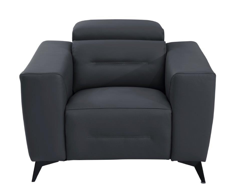 GUF 989 Power Reclining Chair - Dark Gray, Leather