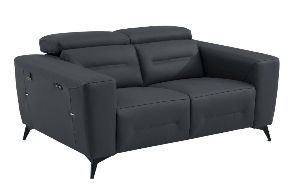 GUF 989 Power Reclining Sofa Set - Dark Gray, Leather