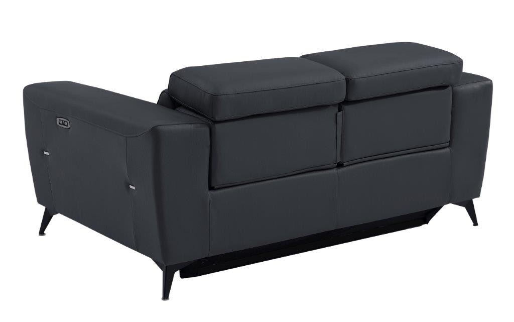 GUF 989 Power Reclining Sofa Set - Dark Gray, Leather
