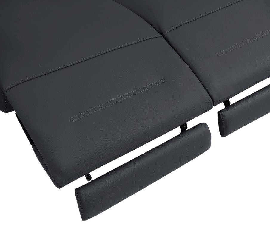 GUF 989 Power Reclining Chair - Dark Gray, Leather