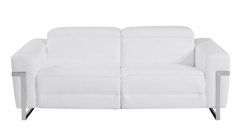 GUF 990 Power Reclining Loveseat - White, Genuine Italian Leather