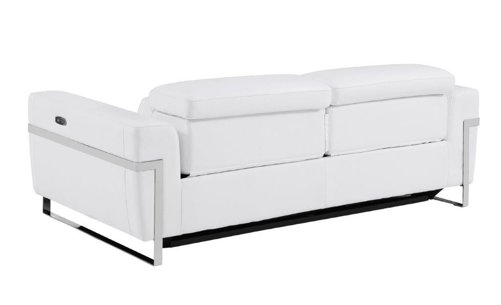 GUF 990 Power Reclining Loveseat - White, Genuine Italian Leather