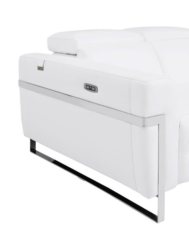 GUF 990 Power Reclining Loveseat - White, Genuine Italian Leather