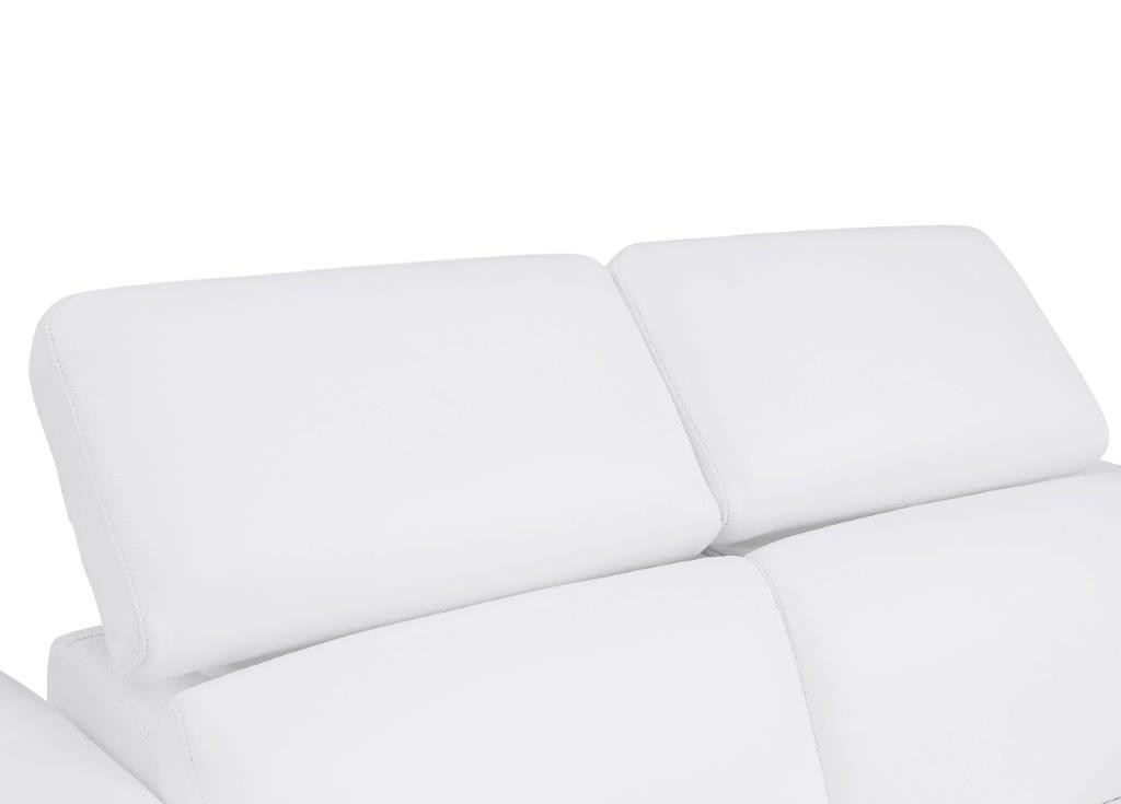 GUF 990 Power Reclining Loveseat - White, Genuine Italian Leather