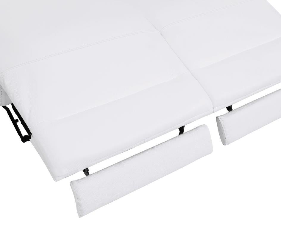 GUF 990 Power Reclining Loveseat - White, Genuine Italian Leather