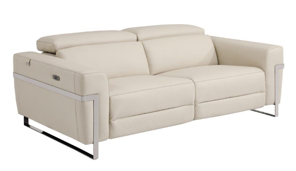 GUF 990 Power Reclining Sofa Set - Beige, Genuine Italian Leather