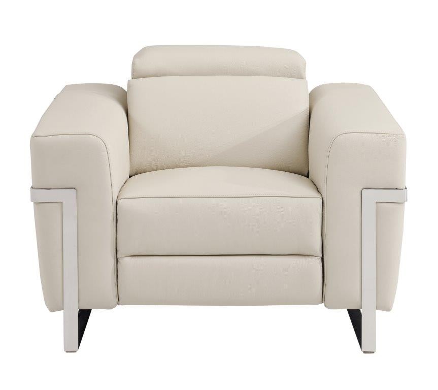 GUF 990 Power Reclining Sofa Set - Beige, Genuine Italian Leather
