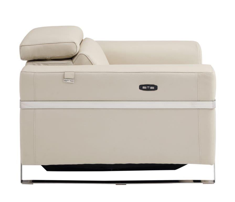 GUF 990 Power Reclining Sofa - Beige, Genuine Italian Leather