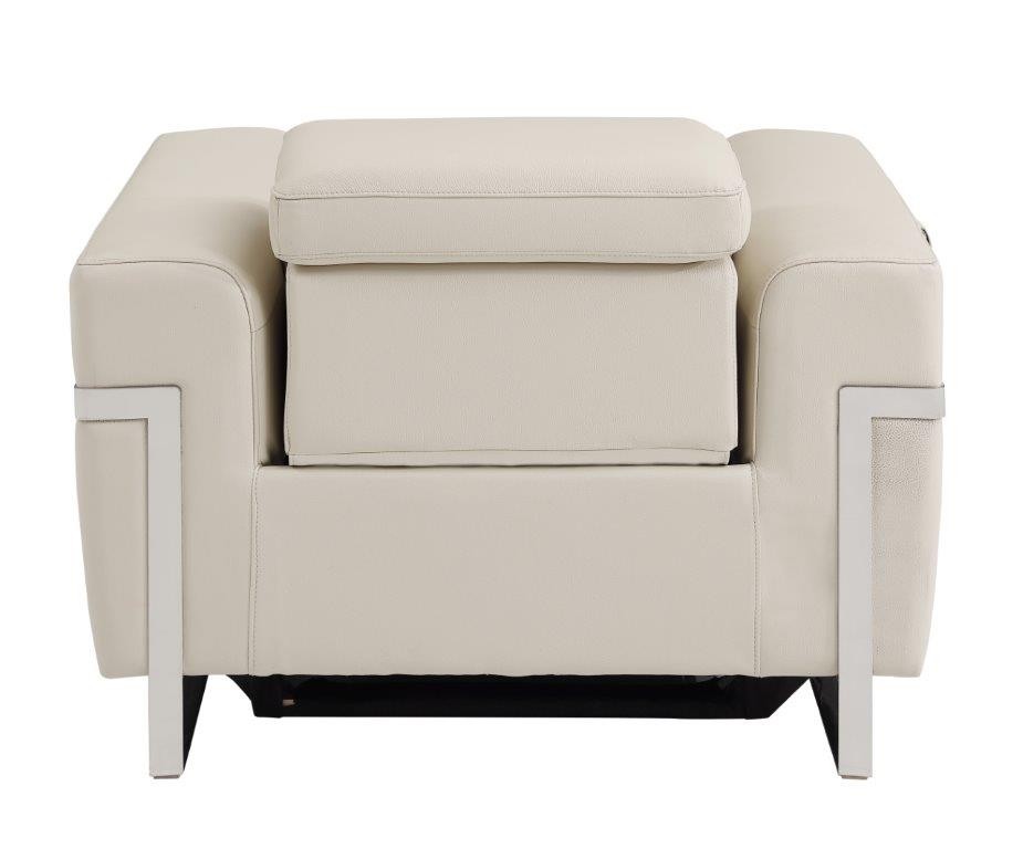 GUF 990 Power Reclining Sofa Set - Beige, Genuine Italian Leather