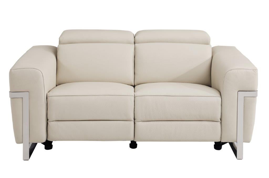GUF 990 Power Reclining Sofa Set - Beige, Genuine Italian Leather