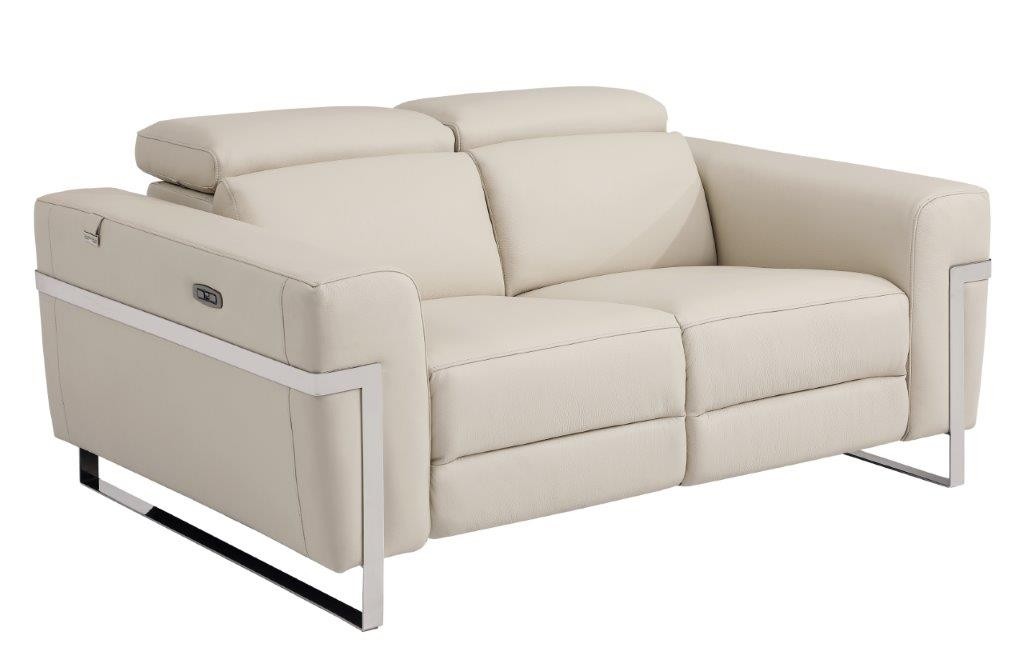 GUF 990 Power Reclining Sofa Set - Beige, Genuine Italian Leather