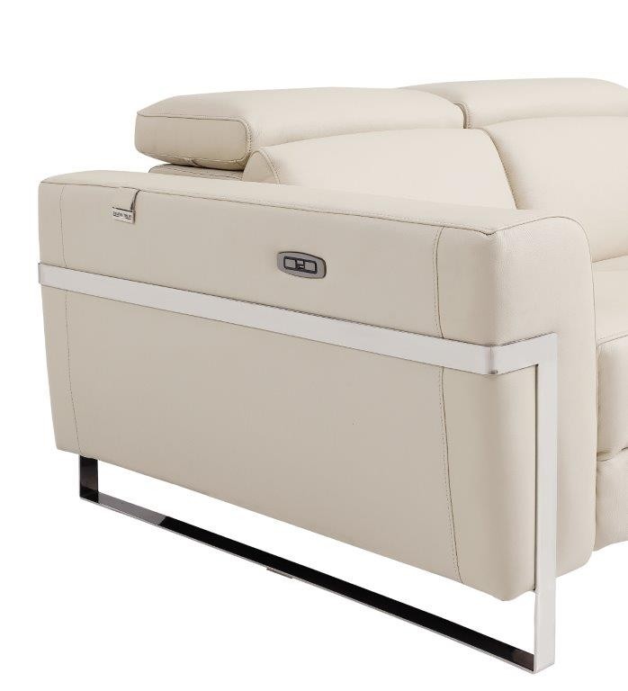 GUF 990 Power Reclining Sofa Set - Beige, Genuine Italian Leather