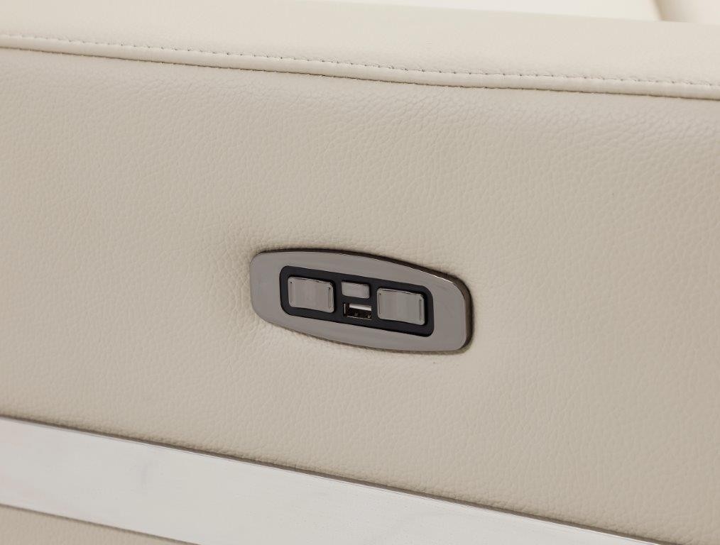 GUF 990 Power Reclining Loveseat - Beige, Leather