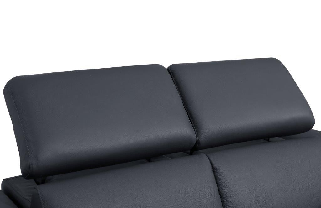GUF 990 Power Reclining Loveseat - Dark Gray, Genuine Italian Leather