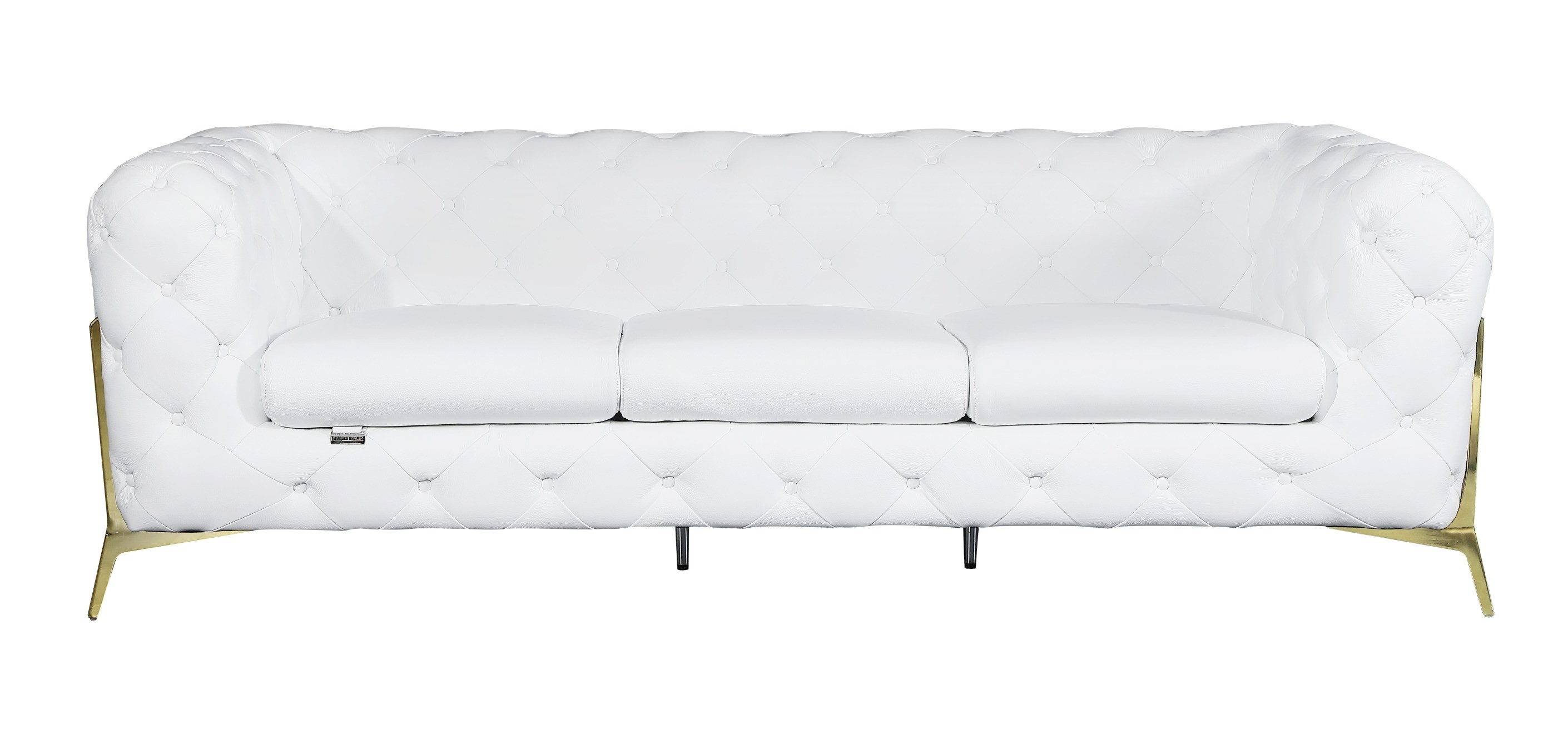 GUF 970 Sofa with Loveseat - White, Genuine Italian Leather