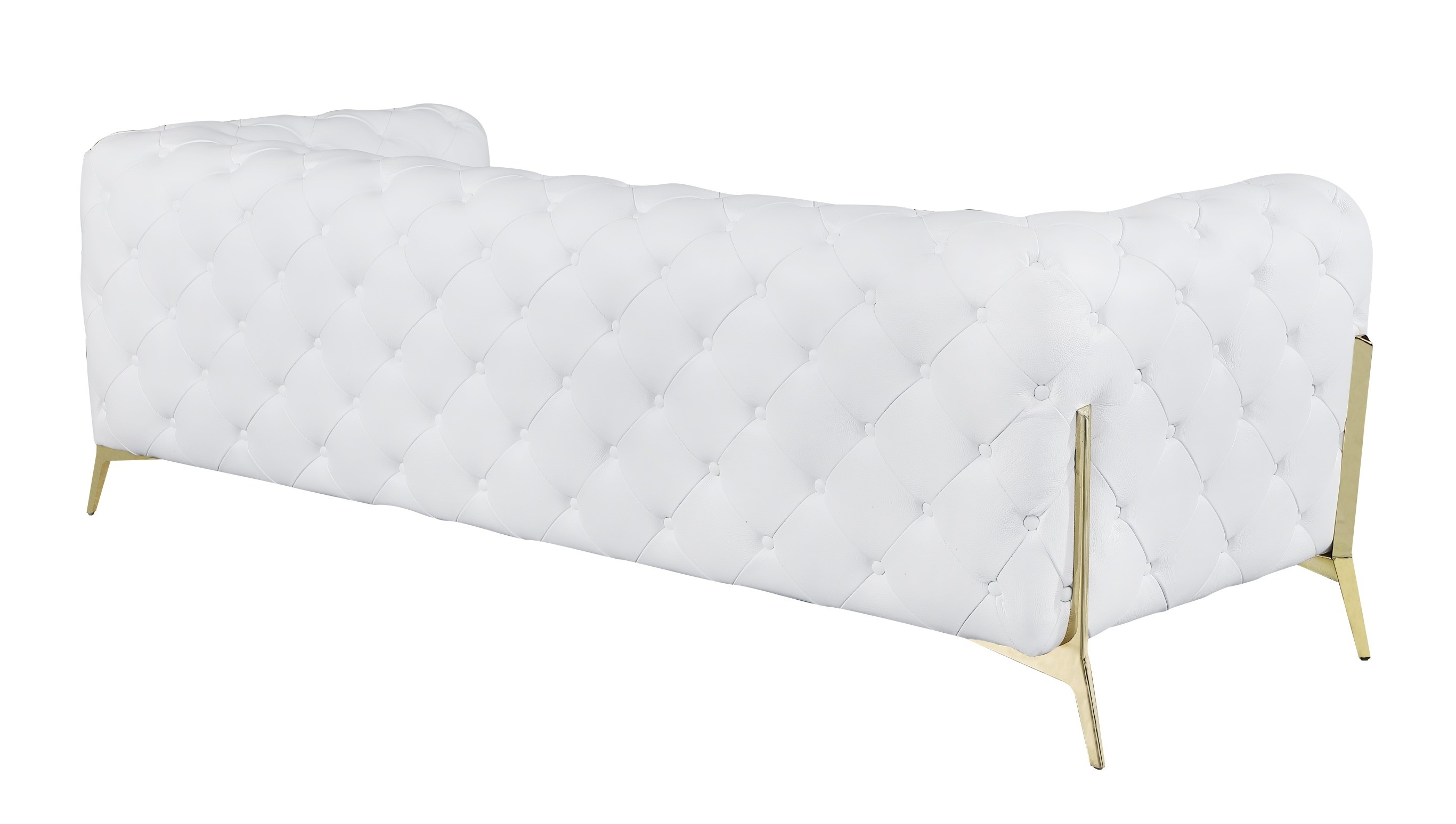 GUF 970 Sofa with Loveseat - White, Genuine Italian Leather