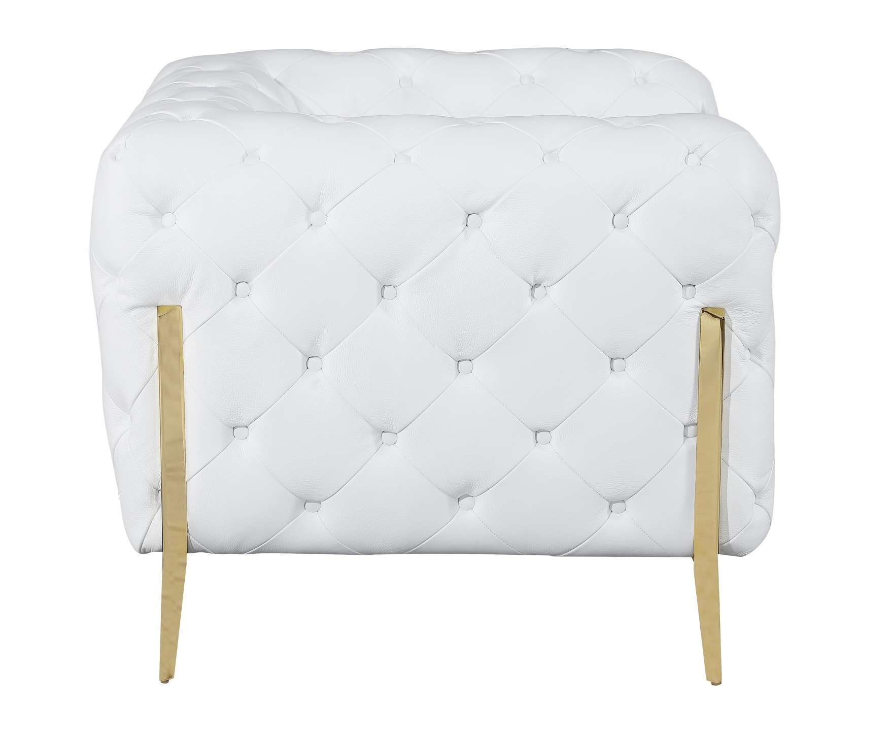 GUF 970 Sofa with Loveseat - White, Genuine Italian Leather