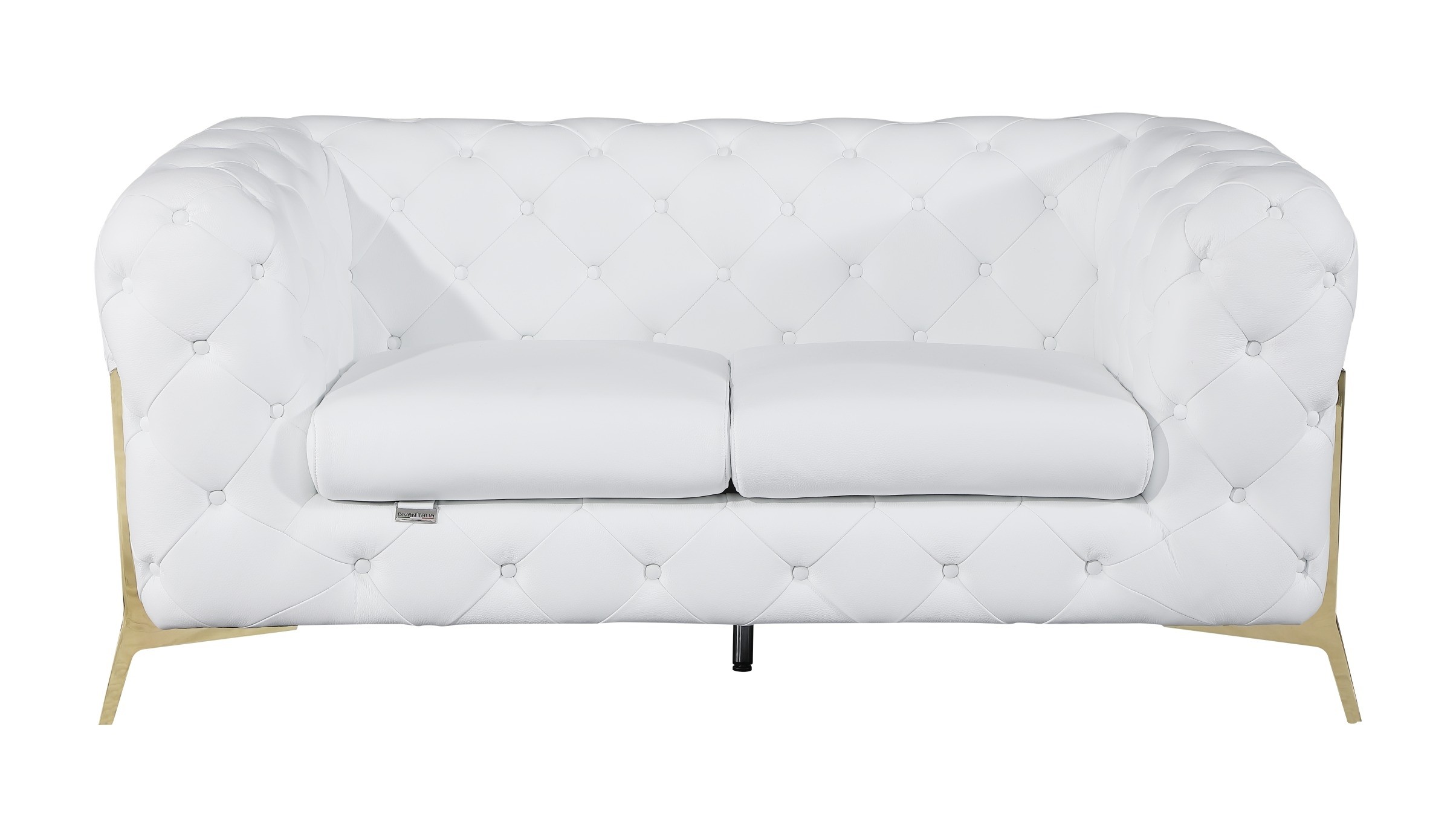 GUF 970 Sofa with Loveseat - White, Genuine Italian Leather