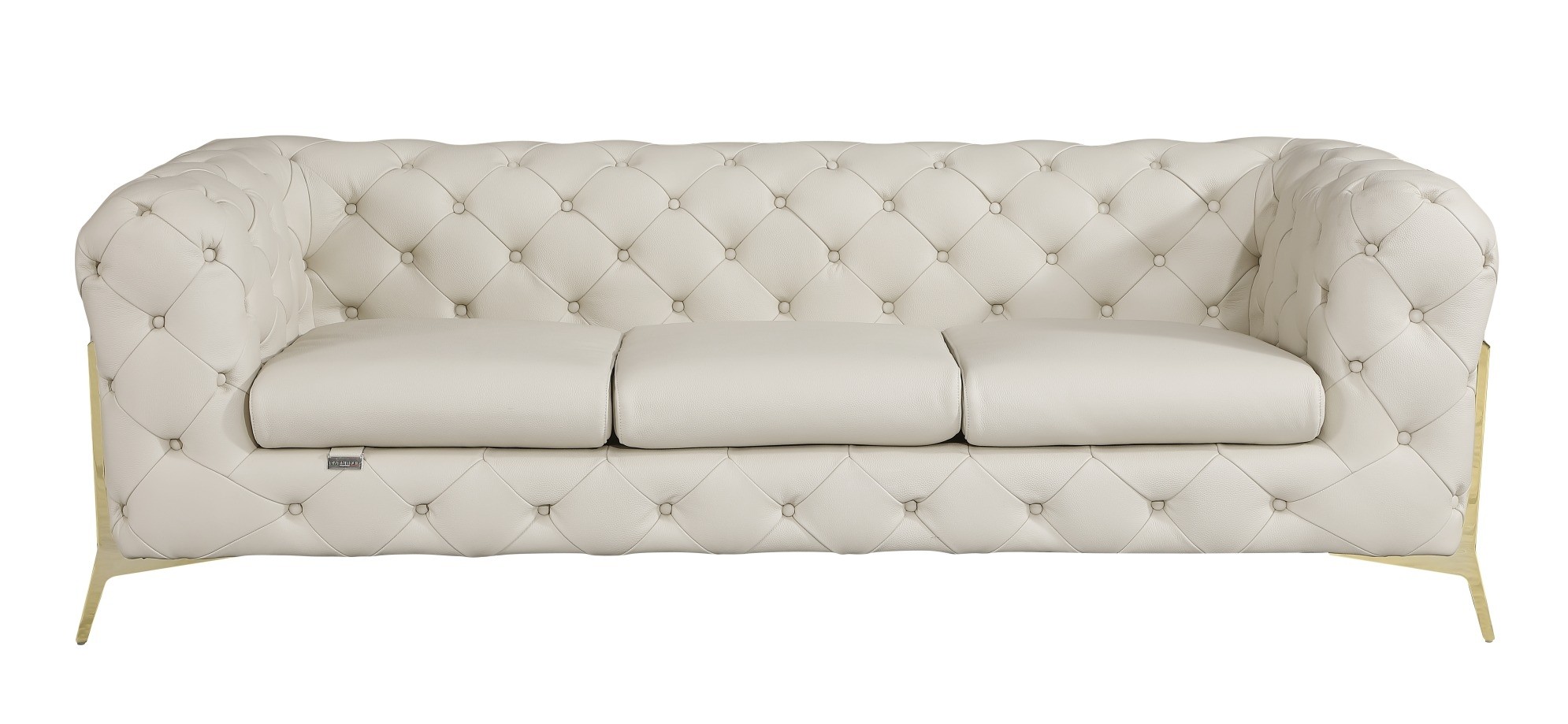 GUF 970 Sofa with Loveseat - Beige, Genuine Italian Leather