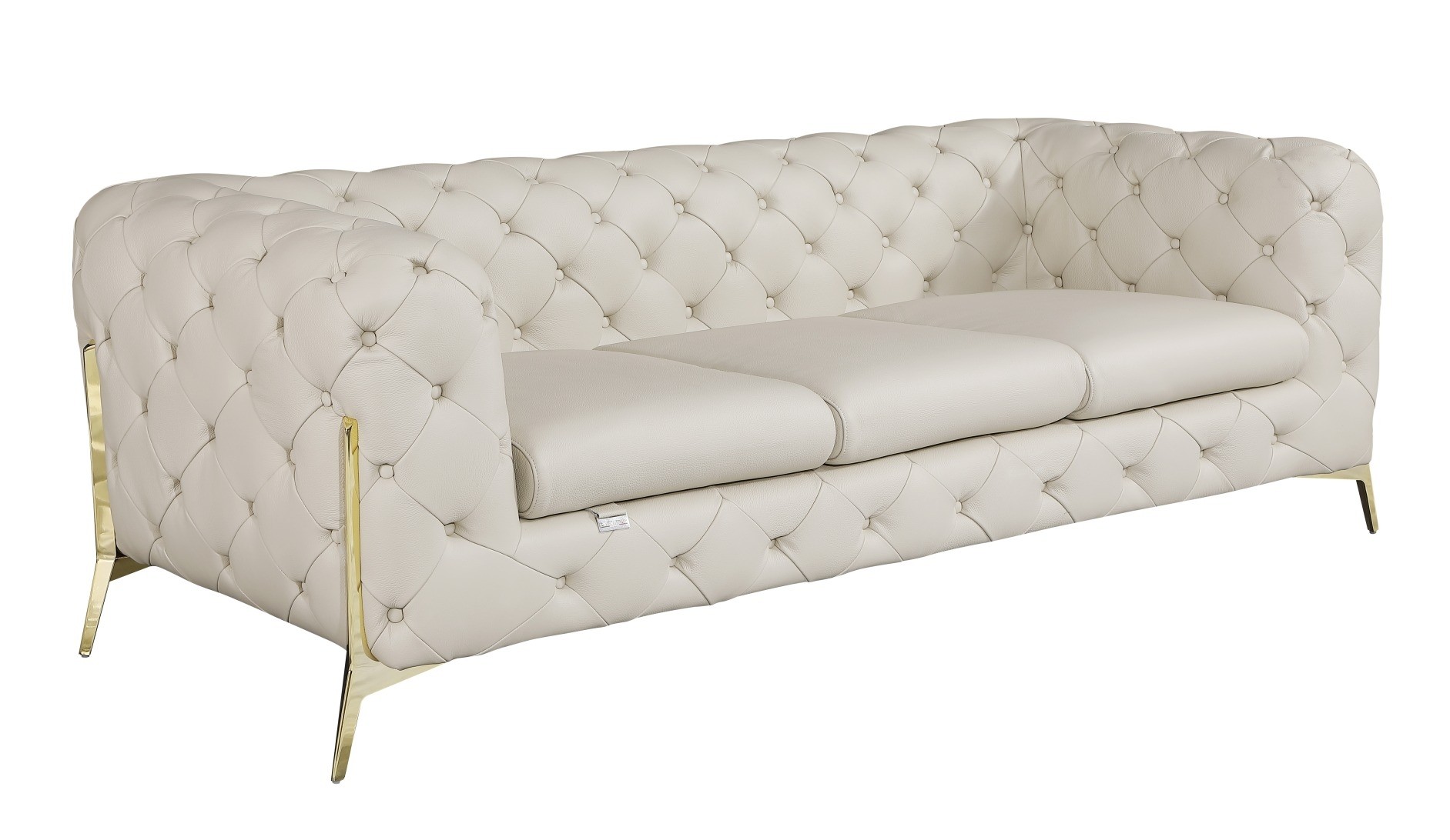 GUF 970 Sofa with Loveseat - Beige, Genuine Italian Leather