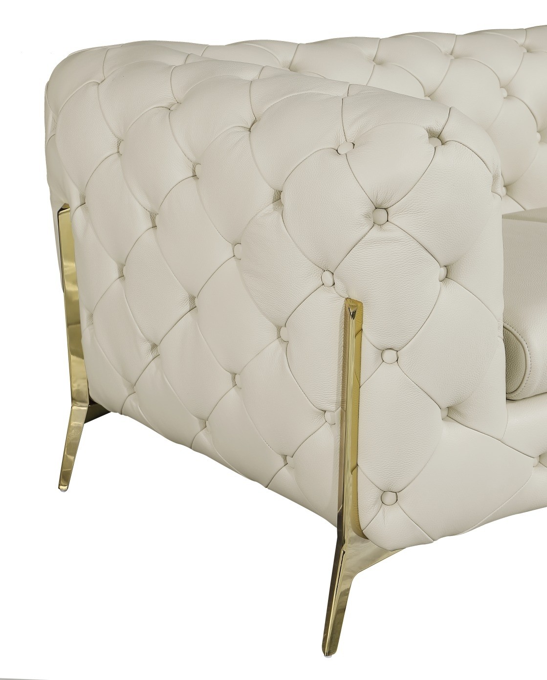 GUF 970 Sofa with Loveseat - Beige, Genuine Italian Leather