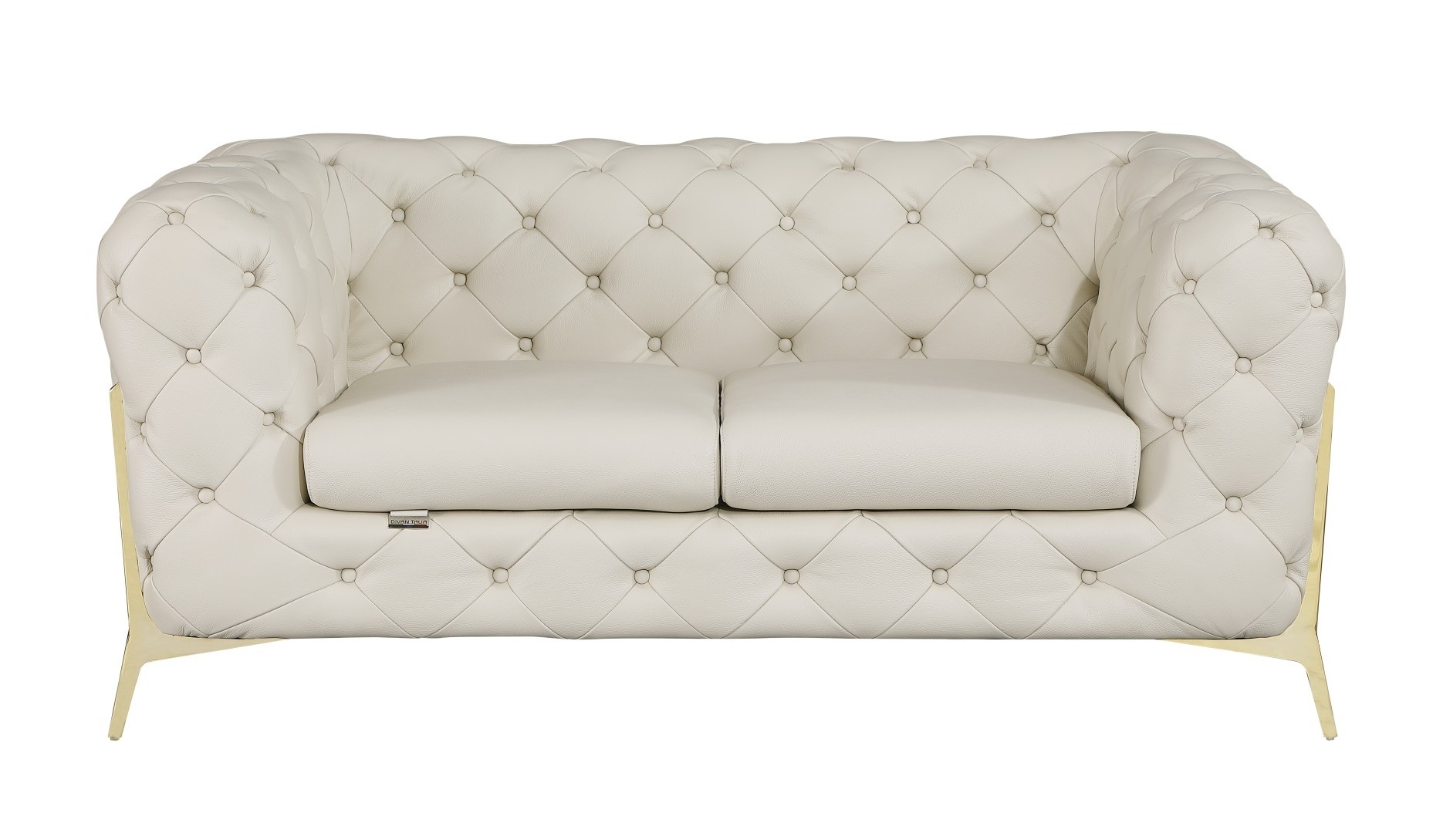 GUF 970 Sofa with Loveseat - Beige, Genuine Italian Leather