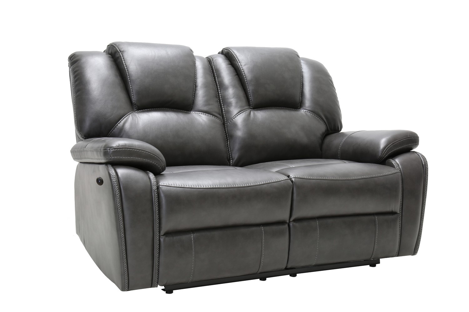 GUF - 7993 Power Reclining Sofa Set in Gray, Leather Air