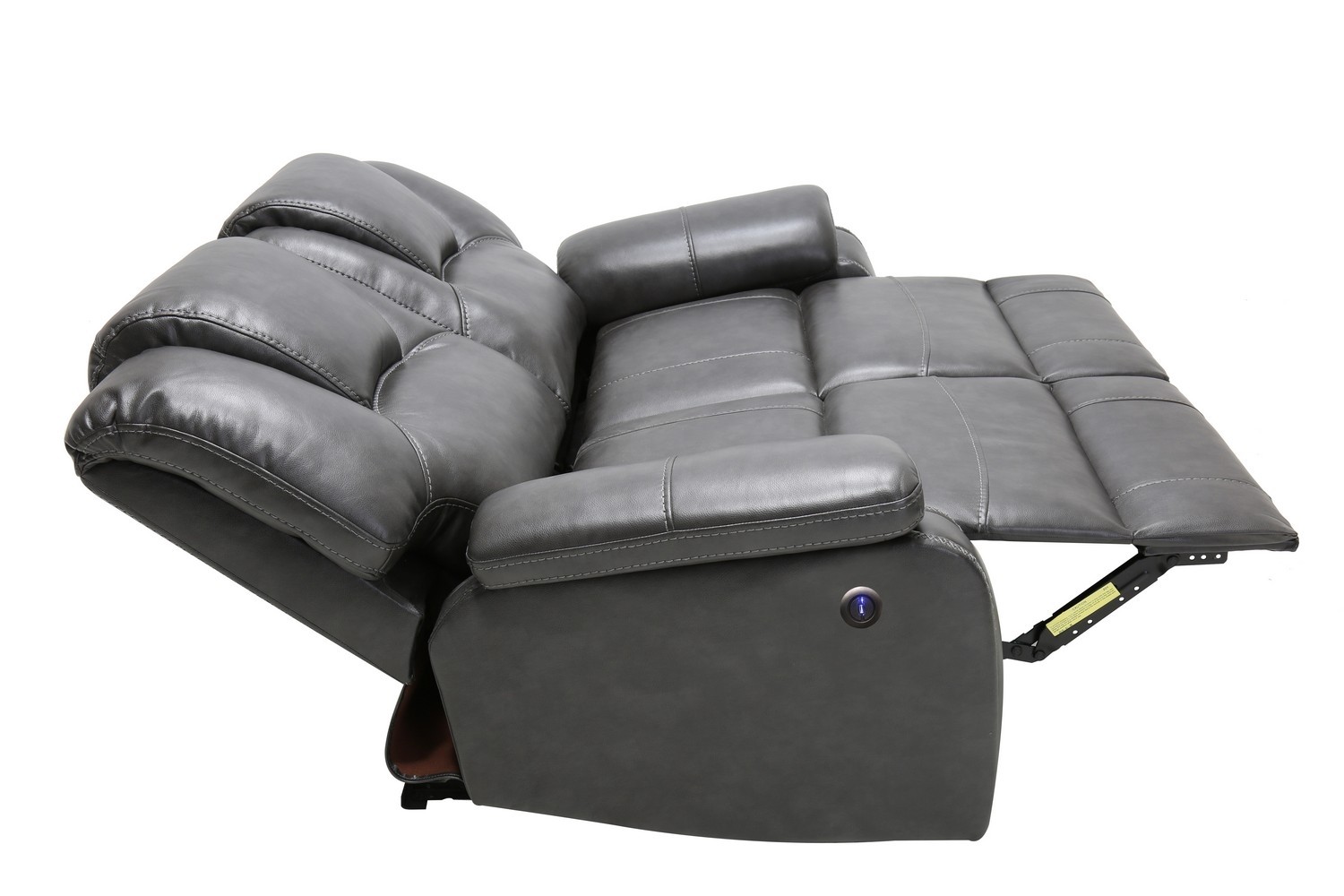 GUF - 7993 Power Reclining Sofa Set in Gray, Leather Air