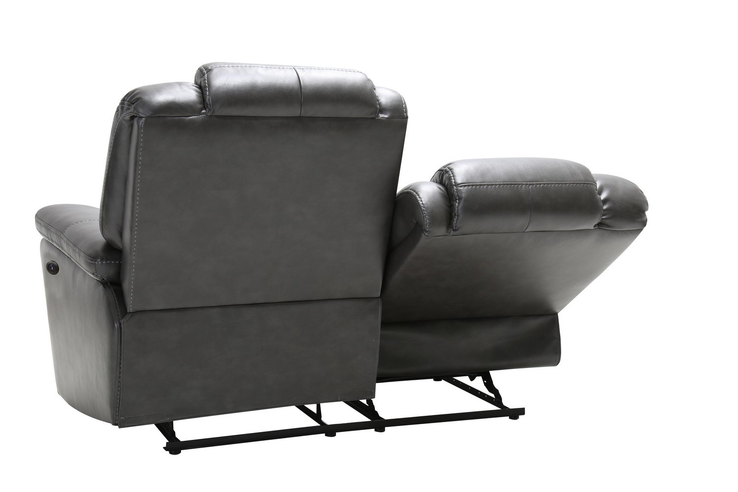 GUF - 7993 Power Reclining Sofa Set in Gray, Leather Air