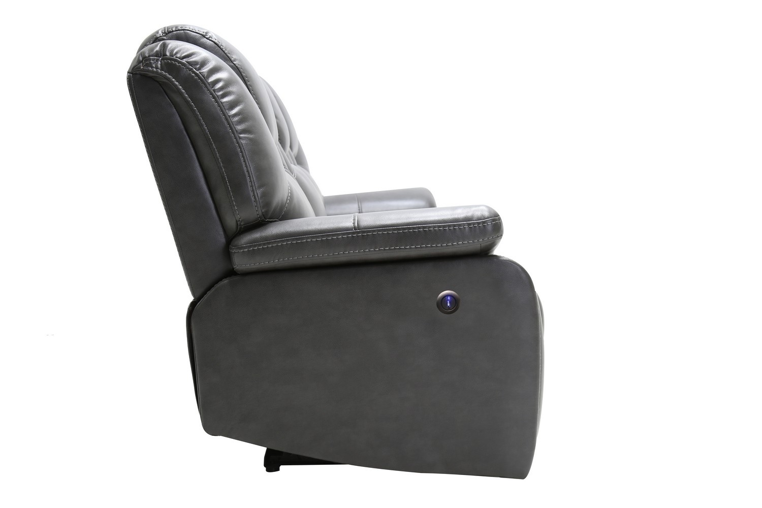 GUF - 7993 Power Reclining Chair in Gray, Leather Air