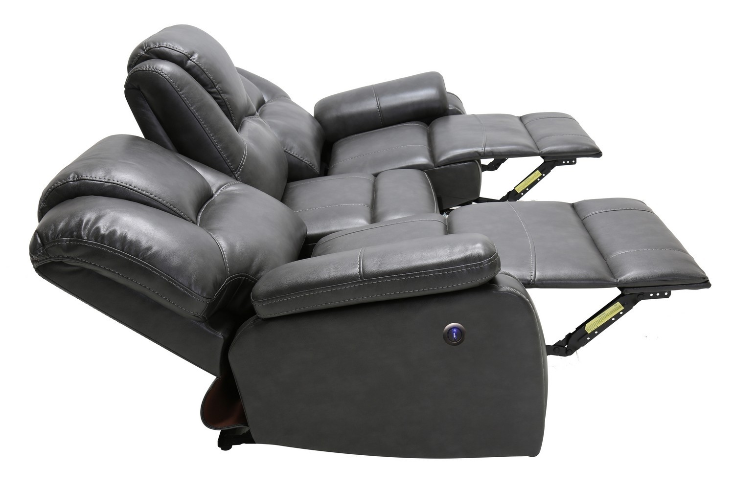 GUF - 7993 Power Reclining Sofa Set in Gray, Leather Air