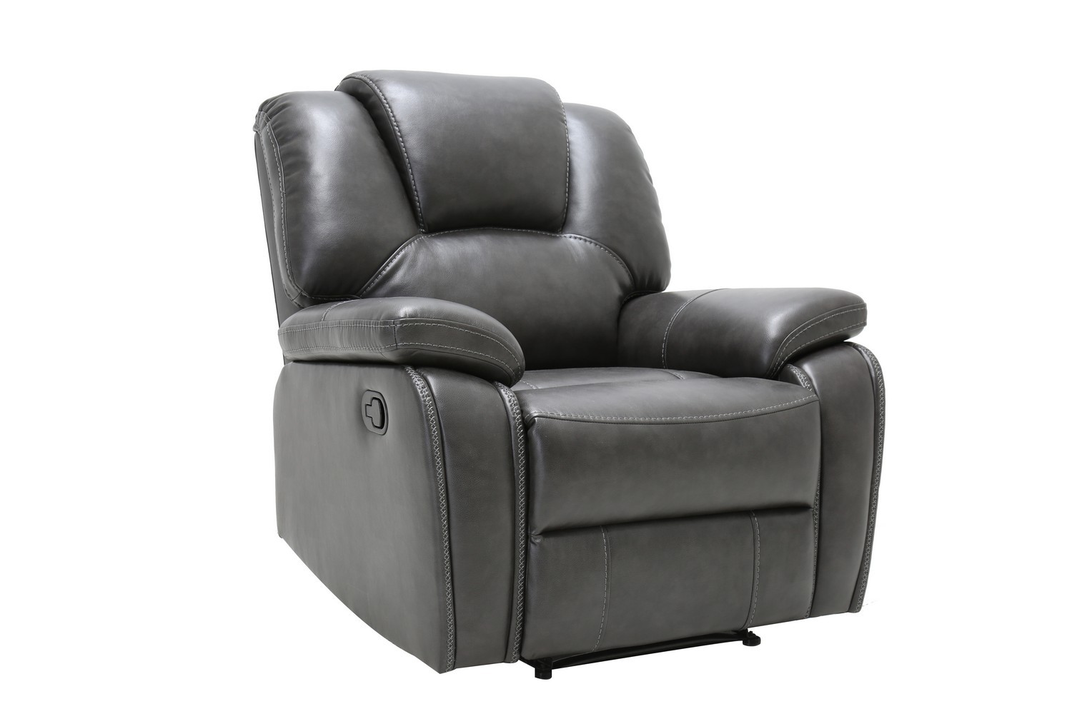 GUF - 7993 Armchair in Gray, Leather Air
