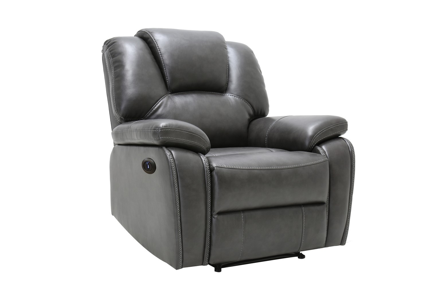 GUF - 7993 Power Reclining Chair in Gray, Leather Air