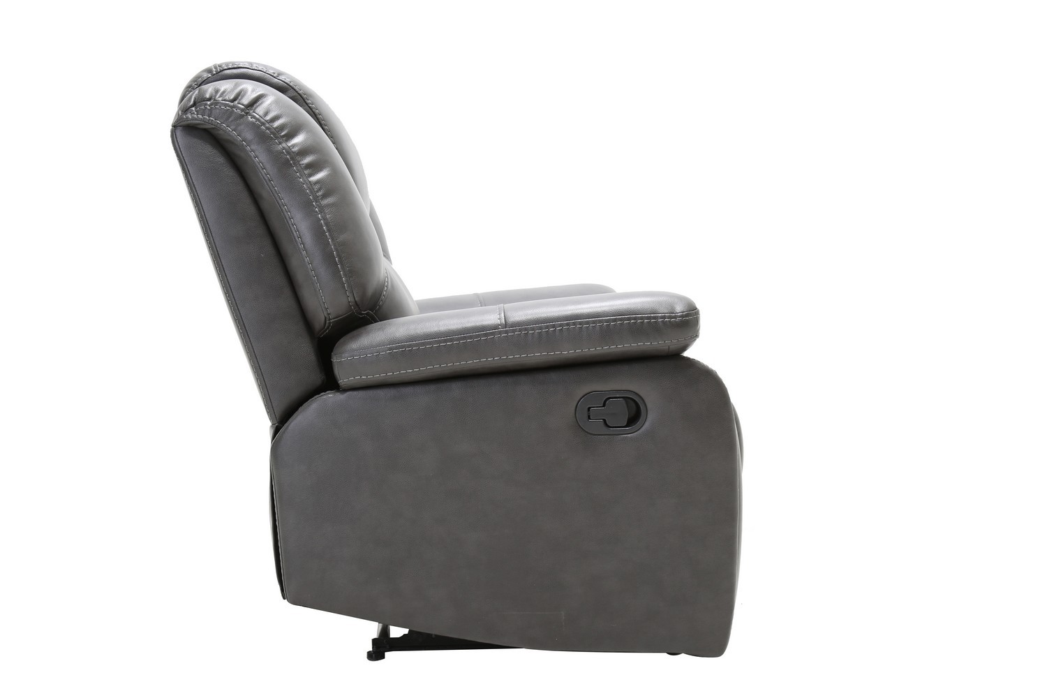 GUF - 7993 Armchair in Gray, Leather Air