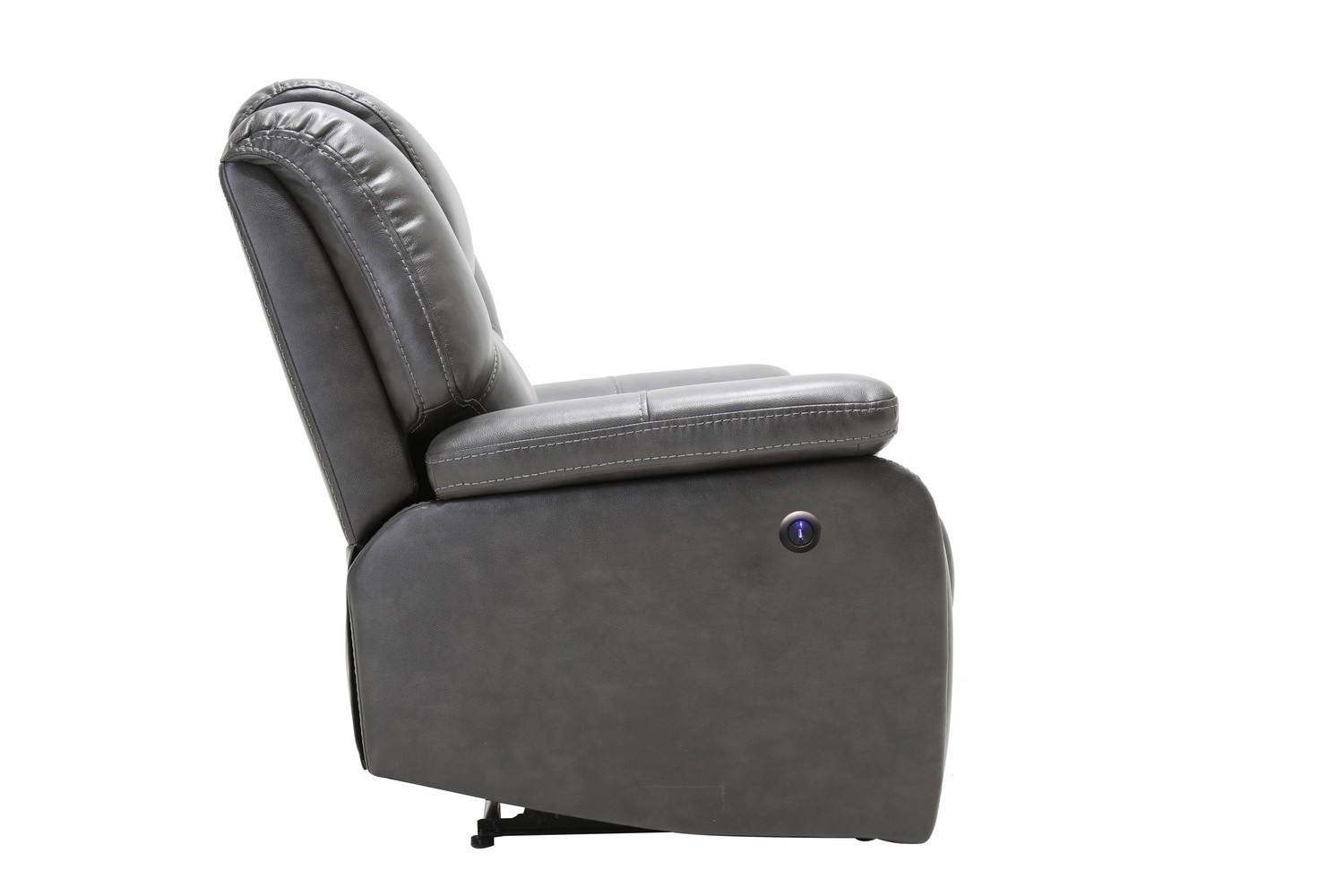 GUF - 7993 Power Reclining Chair in Gray, Leather Air