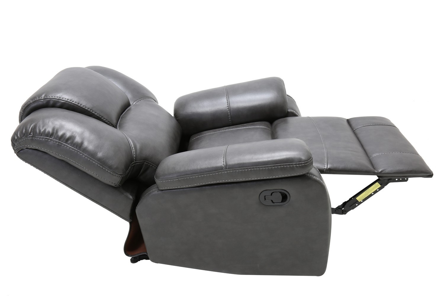 GUF - 7993 Armchair in Gray, Leather Air