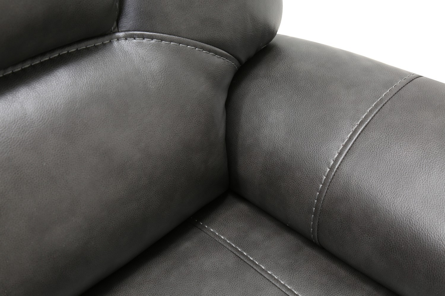 GUF - 7993 Armchair in Gray, Leather Air