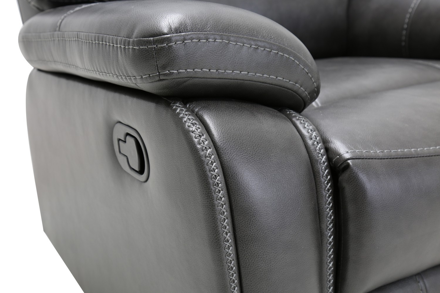 GUF - 7993 Armchair in Gray, Leather Air