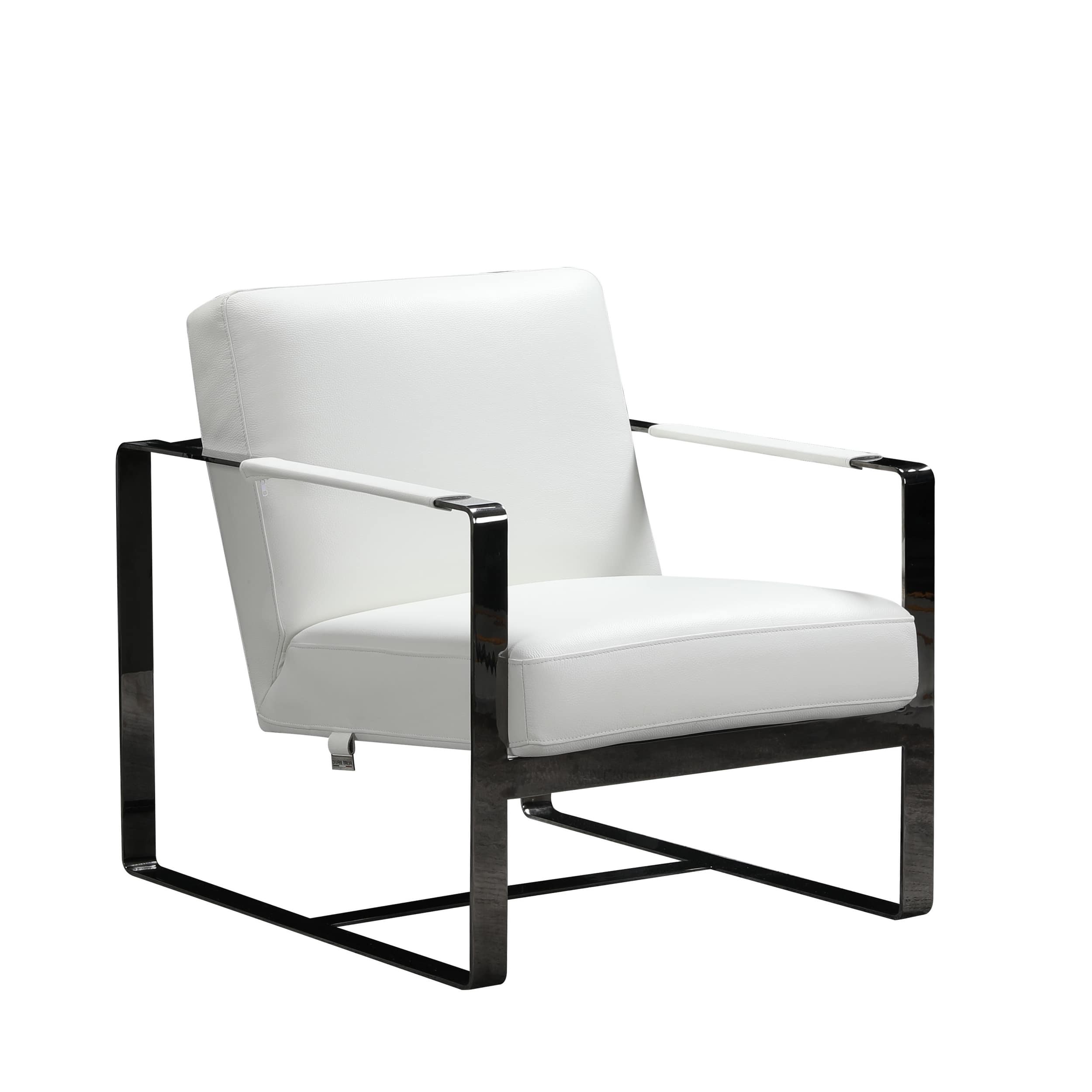 GUF C67 Accent Chair - White, Genuine Leather