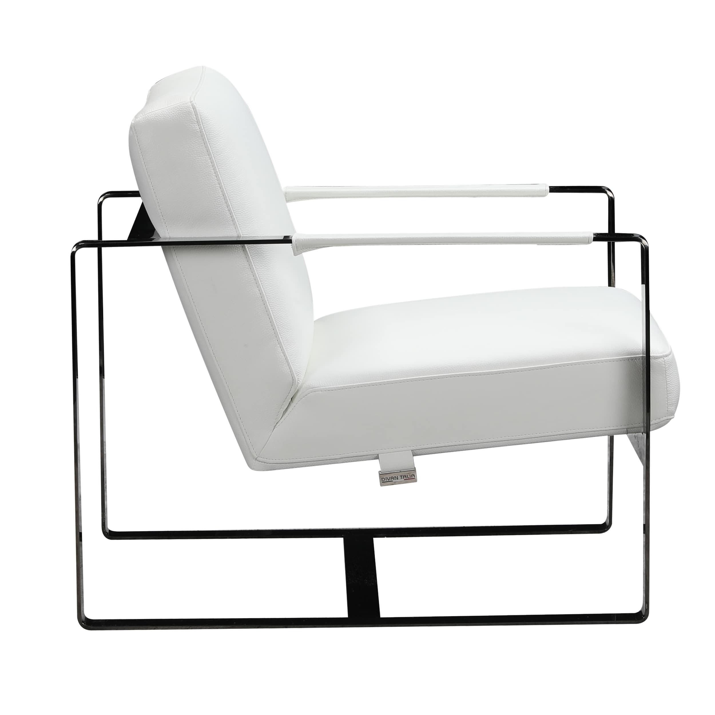 GUF C67 Accent Chair - White, Genuine Leather
